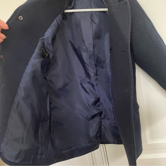 J. Crew crewcuts boys Ludlow navy overcoat size 3 - Picture 6 of 7